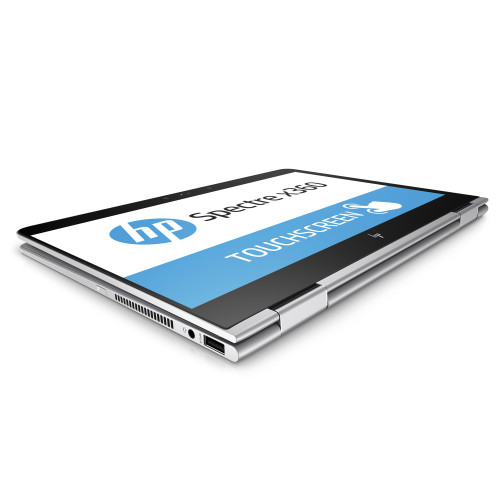 Ноутбук HP Spectre X360 13.3 (1920x1080), IPS Touchscreen, Intel Core i7-7500U (2.7 - 3.5GHz), RAM 8 ГБ, SSD 256 ГБ PCIe® NVMe™ M.2 SSD, Intel Graphics HD 620, Без ОД, LAN, Wi-Fi, Bluetooth, веб-камера, 1,71 kg, Windows 10 Home