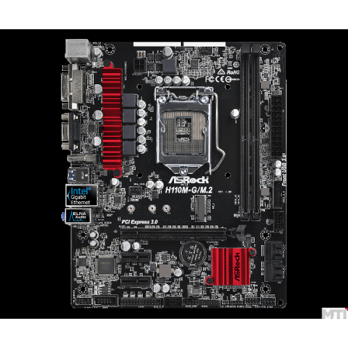 Материнська плата ASRock H110M-G/M.2 (s1151, Intel H110, PCI-Ex16) 2 слота DDR4 DIMM2133 МГц