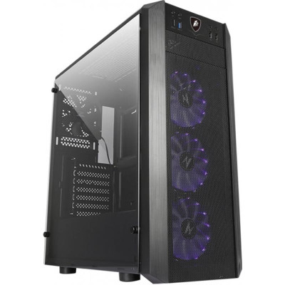 Корпус 1stPlayer D7 Blue LED Black