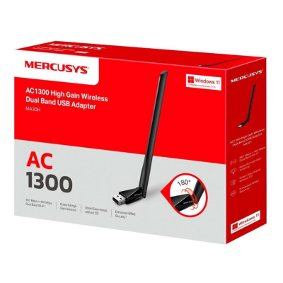 Обладнання Wi-Fi Adapter Mercusys MA30H, AC1300, Dual-Band 2,4 + 5 GHz, USB