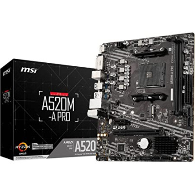 Материнська плата MSI A520M-A Pro (sAM4, AMD A520, PCI-Ex16, M.2)