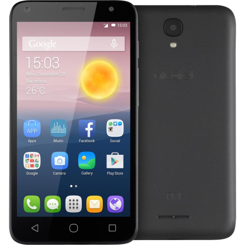 Мобильный телефон ALCATEL Pixi 4 Black, 5", TFT-TN, (854x480), MediaTek MT6735M (1 ГГц), RAM 1 ГБ, 8 ГБ встроенной памяти + microSD,SDHC (до 32 ГБ), основная камера: 5 Мп, фронтальная камера: 2 Мп, 3G, GPS, поддержка SIM-карт (Micro-SIM), Android 6.0