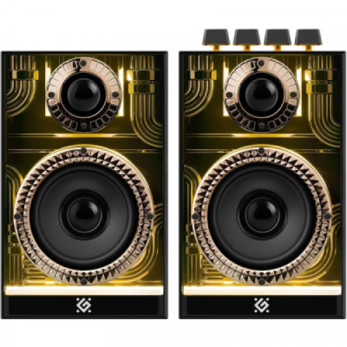 Колонки Defender Futuro LED Bluetooth, 2х10,0 Вт USB, Black (65087)