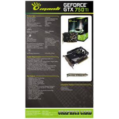 Відеоадаптер GTX750 TI 2048MB GDDR5 128Bit Manli (M-GTX750TIU/5R8HDDP)
