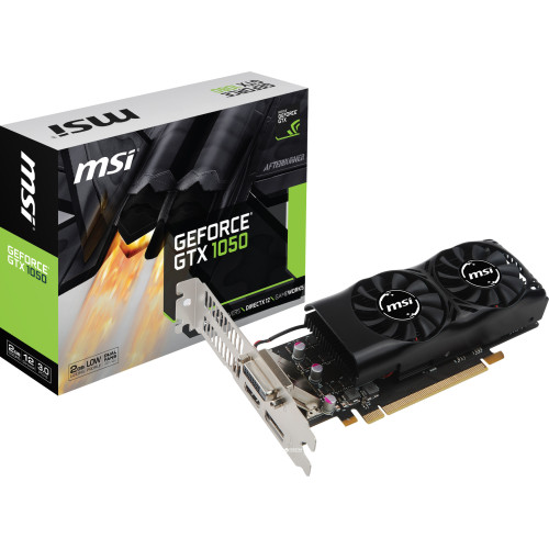 Відеоадаптер GTX1050 2048Mb GDDR5 128bit MSI (GTX 1050 2GT LP) (1354/7008) (DVI, HDMI, DisplayPort)