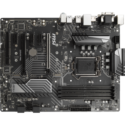 Материнська плата MSI Z370 PC PRO (s1151, Intel Z370, PCI-Ex16), 4 x DDR4 DIMM, RAID 0, 1, 5, 10, 1 x PCI-E 3.0 x16, 1 x PCI-E 3.0 x16 (x4), 4 x PCI-E 3.0 x1