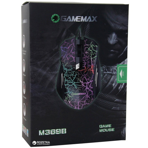 Мишка GAMEMAX M369B, USB, Black