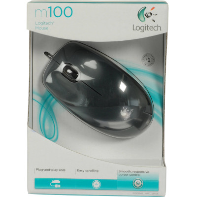 Мишка Logitech M100 USB Black (910-006652)