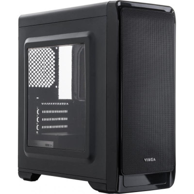 Корпус Vinga Smart-400W Minitower, Mini - ATX, Micro - ATX, з блоком живлення, 400 Вт, 2xAudio, 1