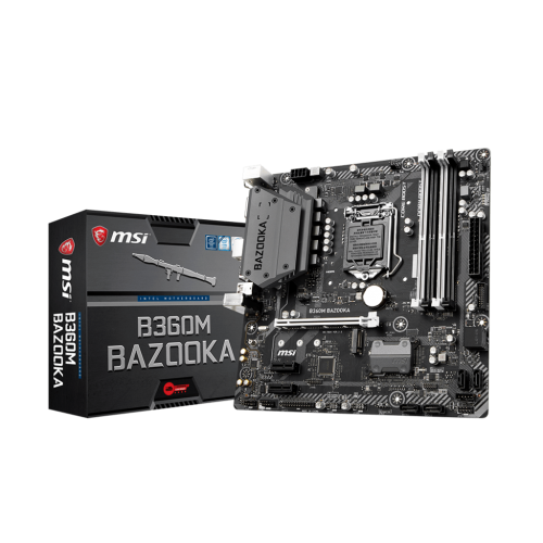 Материнська плата MSI B360M Bazooka (s1151, Intel B360, PCI-Ex16) 4 x DDR4 DIMM; Количество каналов 2, MicroATX