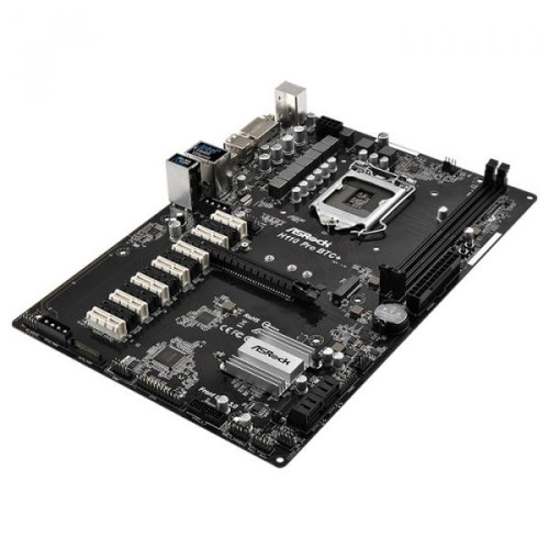 Материнська плата ASRock H110 Pro BTC+ (s1151, Intel H110, PCI-Ex16) 2 слота DDR4 DIMM 2400 МГц