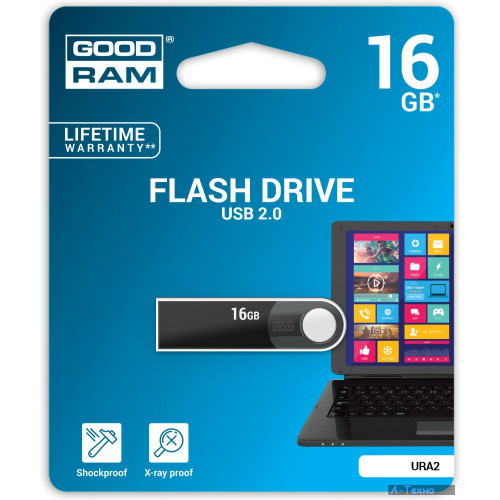 Флеш память USB 16GB GoodRam URA2 (URA2-0160K0R11)