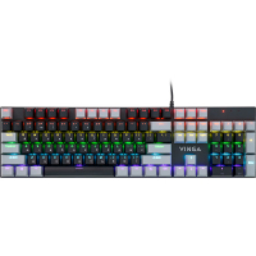 Клавіатура Vinga KBGM-090 RGB, механічна Red Switch, USB, Grey/Black