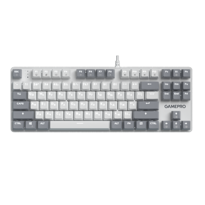 Клавіатура GamePro MK110W, механічна, Red Switch, USB, White