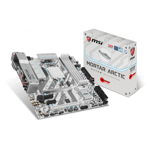 Материнська плата MSI H270m Mortar Arctic (s1151, Intel H270, PCI-Ex16), 4 x DDR4 DIMM