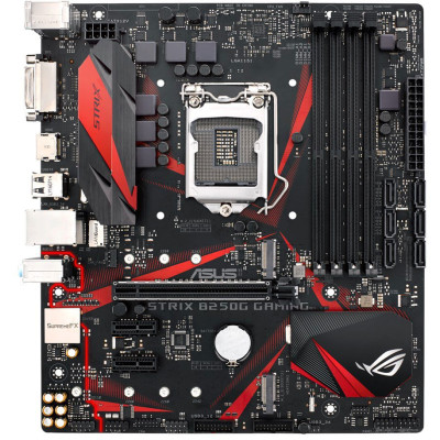 Материнська плата Asus Strix B250G Gaming (s1151, Intel B250, PCI-Ex16), 4 x DDR4 DIMM; Кількість каналів 2