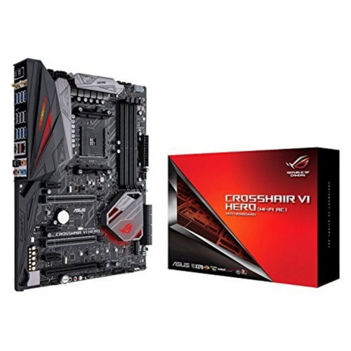 Материнська плата Asus X370 Crosshair VI Hero, (sAM4, AMD X370, PCI-Ex16), 4 x DDR4 DIMM