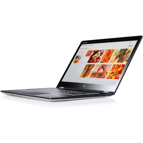 Ноутбук Lenovo Yoga 3-14 (80JH00LBFR), 14" (1920x1080) FHD Touchscreen, Intel Core i3-5005U (2 GHz), DDR3L 4 ГБ (1600 MHz), SSD 256 GB, Intel® HD Graphics 5500, 802.11a/b/g/n/ac, DVD Super Multi, Bluetooth 4.0,	Windows 10, White