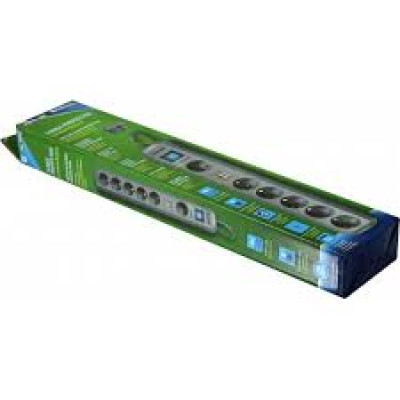 Мережевий фільтр Defender DFS 501 2.0 м 6 розеток 2 USB порта Master Slave