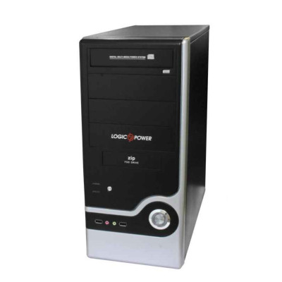 Корпус LogicPower LP 4002-400W 12cm, Miditower, ATX, Audio, 2xUSB 2.0, Black/Silver