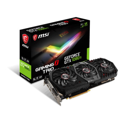 Відеоадаптер GTX1080 Ti 11264Mb GDDR5 352bit MSI Gaming X (GTX 1080 Ti GAMING X Trio) (1493/11016) (DVI, 2 x HDMI, 2 x DisplayPort)
