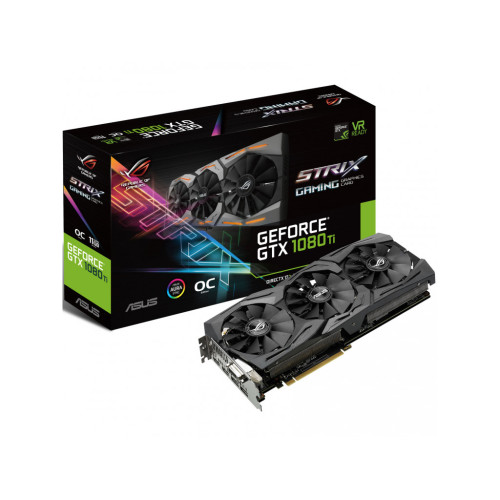 Відеоадаптер GTX1080 Ti 11264Mb GDDR5 352bit Asus ROG Strix (ROG-STRIX-GTX1080TI-O11G-GAMING) (1873/8500) (DVI, 2 x HDMI, 2 x DisplayPort)