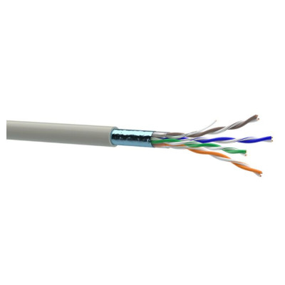 Кабель FTP CAT 5E 305m. (бухта), 4*2*0.5, (CCA) экран, для внутрішніх робіт, Atcom