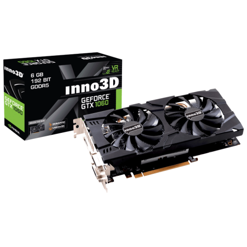 Відеоадаптер GTX1060 6144Mb GDDR5 192bit Inno3D (N106F-5SDN-N5GS) (1506/8008) (DVI, 2 x HDMI, 2 x DisplayPort)