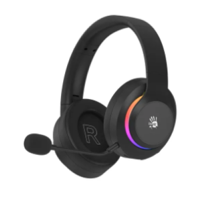 Навушники A4 Tech GR520 Black із мікрофоном, RGB підсвічування, Bluetooth + 2.4GHz + 3.5 jack