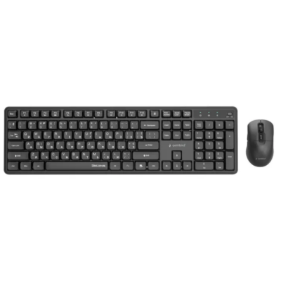 Клавіатура Gembird KBS-WMS-01-CYRL + мишка, Wireless, USB, Black