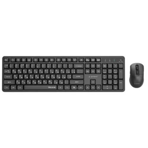 Клавіатура Gembird KBS-WMS-01-CYRL + мишка, Wireless, USB, Black
