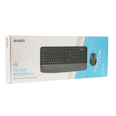 Клавіатура A4 Tech FG2500S Plus + Мишка, Grey, Wireless, USB