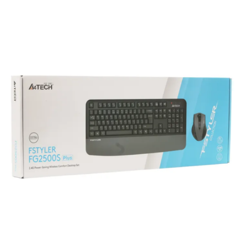 Клавіатура A4 Tech FG2500S Plus + Мишка, Grey, Wireless, USB
