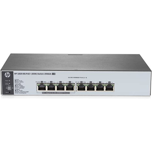 Комутатор Switch 8 Port HP HPE1820 8G PoE+ (Gigabit Ethernet (10/100/1000 Мбит/с)