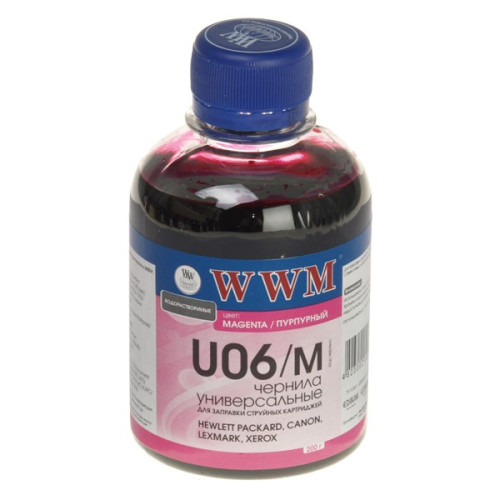 Чорнило WWM Canon/Lexmark/Xerox Universal Magenta, (U06/M) 200 г