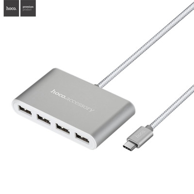 Контролер USB Hub, 4 порта, Hoco HB3 Type-C