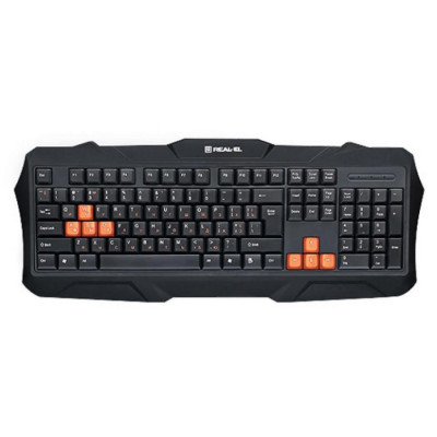 Клавіатура REAL-EL Gaming 8400 Black USB (EL123100014)