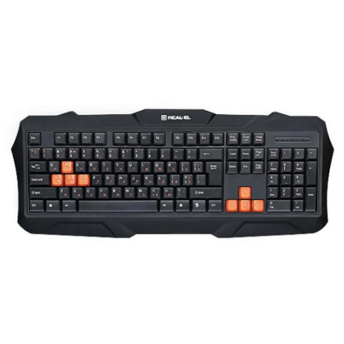 Клавіатура REAL-EL Gaming 8400 Black USB (EL123100014)