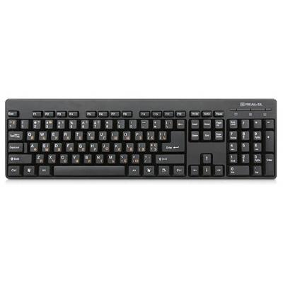 Клавіатура REAL-EL Standard 502 Black, USB (EL123100023)