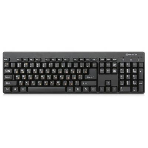 Клавіатура REAL-EL Standard 502 Black, USB (EL123100023)