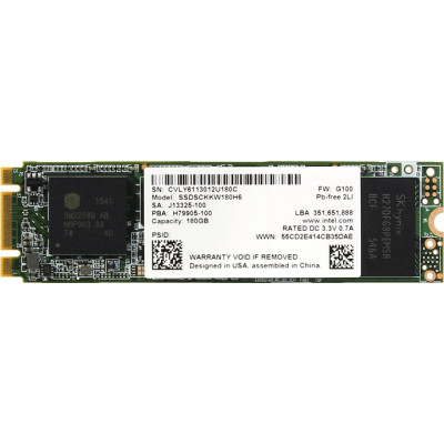 Накопичувач M.2 SSD 180GB Intel (SSDSCKKW180H6X1)