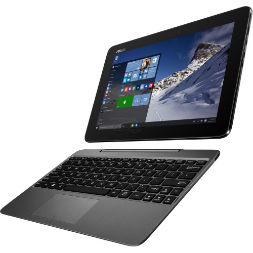 Планшет Asus Transformer Book T101H (T101HA-FU006T) 10.1" IPS (1280x800) MultiTouch, Intel Atom x5-Z8500 (2.24 ГГц), RAM 2 ГБ, 64 ГБ встроенной памяти + microSD, Wi-Fi 802.11a,c, Bluetooth 4.1, основная камера 2 Мп, Windows 10, 580 г, серый, док-стан