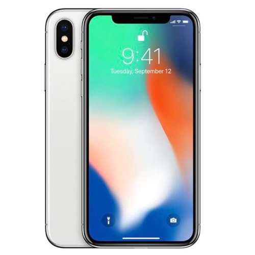 Мобільний телефон Apple iPhone X, 64GB, 5.8", OLED (Super Retina HD), (2436x1125), Apple A11 Bionic, RAM 3 ГБ, 64 ГБ вбудованої пам'яті, основна камера: двійна 12 Мп, фронтальна камера: 7 Мп, 3G, LTE, GPS, Nano-SIM, iOS 11, Silver