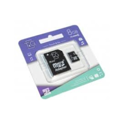 Флеш память MicroSD 8GB T&G +SD (Class 4) (T&G-8GBSDCL4-01)