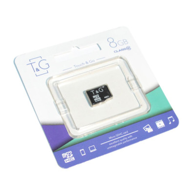 Флеш память MicroSD 8GB T&G (Class 10) (T&G-8GBSDCL10-00)