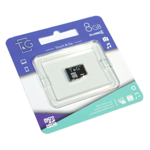 Флеш память MicroSD 8GB T&G (Class 4) (T&G-8GBSDCL4-00)