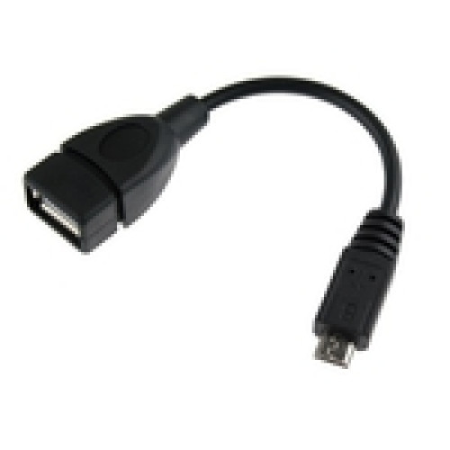 Перехідник USB 2.0 (мама) - Micro USB 5PM 0,1m OTG (3792)