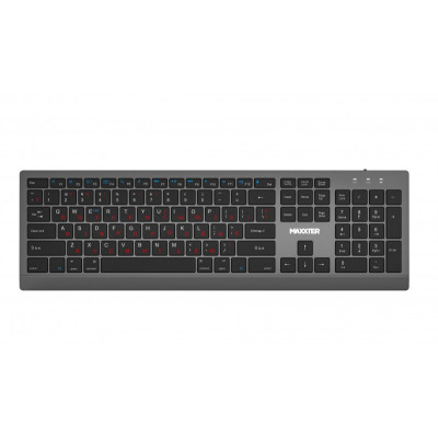 Клавіатура Maxxter Rechargeable Wireless, USB, Black (KBW-01G-UA)