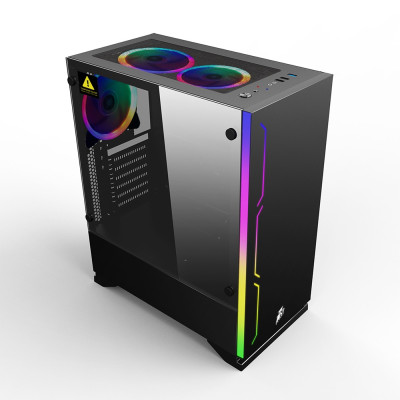 Корпус 1stPlayer B6-R1 Color LED Black без БЖ