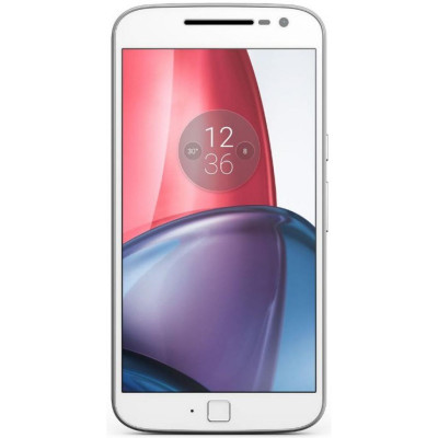 Мобильный телефон Motorola Moto G4 Plus White, 5.5", IPS, (1920x1080), Qualcomm Snapdragon 617 (1.5 ГГц), RAM 2 ГБ, 16 ГБ встроенной памяти + microSD,SDHC (до 128 ГБ), основная камера: 16 Мп, фронтальная камера: 5 Мп, 3G, LTE, GPS, поддержка 2х SIM-к